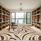 Earthy Swirl Tribal Marks Rug