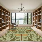 Orange Dragonfly Botanical Garden Rug