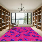 Bold Purple Bean Shapes Rug
