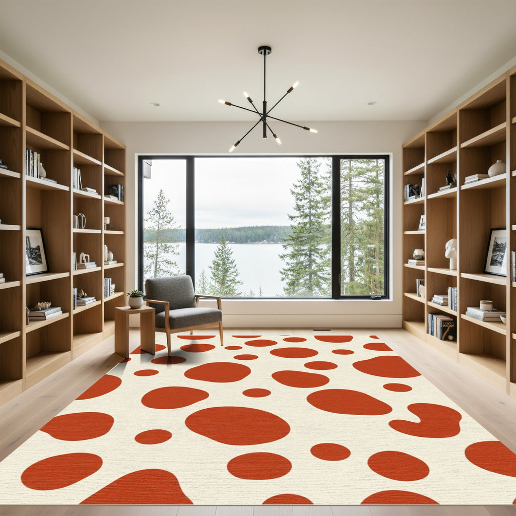 Terracotta Irregular Spots Field Rug