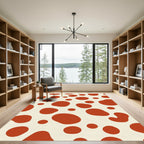 Terracotta Irregular Spots Field Rug