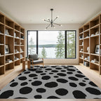 Classic Dalmatian Spot Abstract Rug