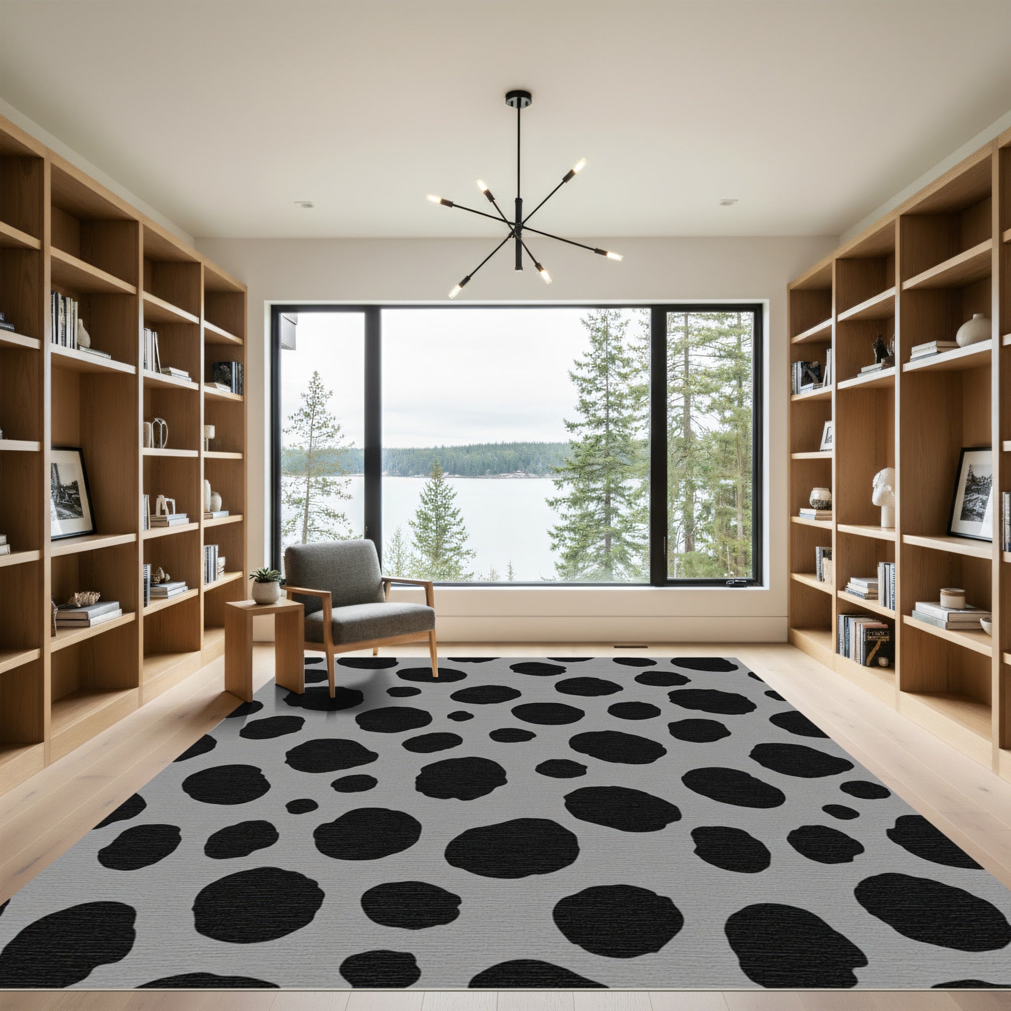 Classic Dalmatian Spot Abstract Rug