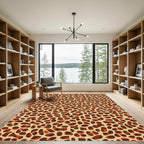 Earthy Leopard Spot Imprint Rug