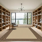 Classic Earth Tone Diamond Border Rug