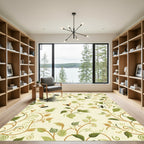 Golden Cream Vine Bee Garden Rug