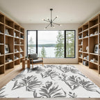 Monochromatic Leafy Branch Repeat Rug