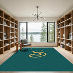 Aureolin Swirl Teal Rug