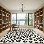 Chic Cream Black Animal Spots Rug