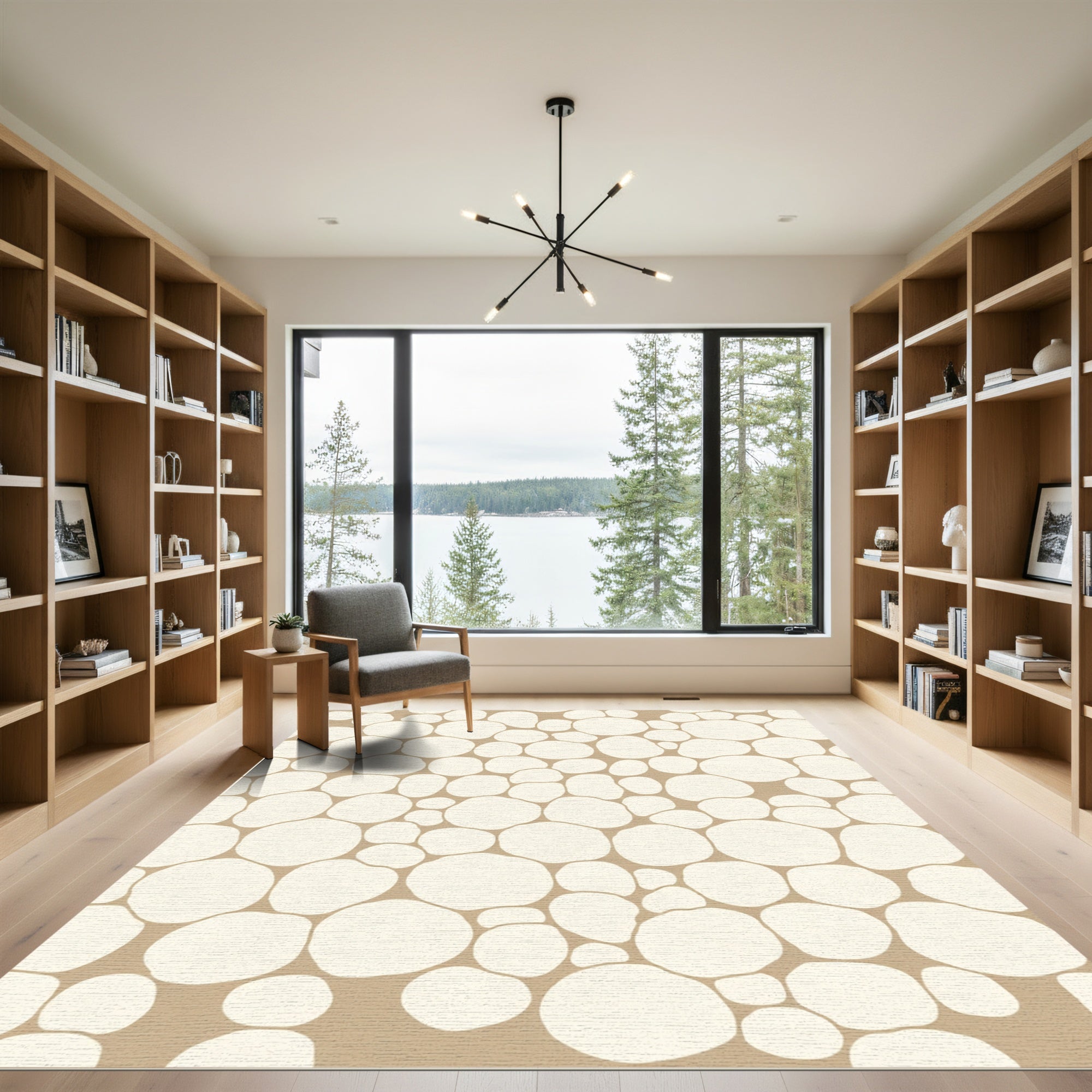 Cream Pebble Scatter Rug