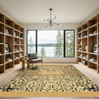 Sandy Beige Black Speckled Stripe Rug