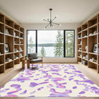Abstract Amorphous Lavender Pink Shapes Rug