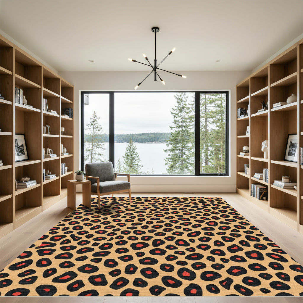 Tawny Red Spotted Animal Spots Rug