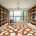 Terracotta Beige Giraffe Spot Rug