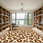 Brown Leopard Spots Seamless Pattern Rug