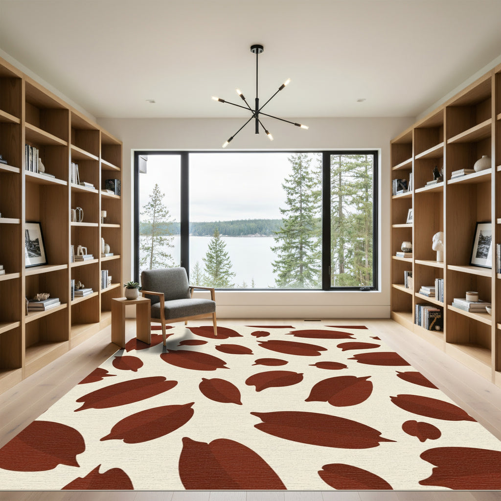 Deep Brown Cocoa Bean Repeat Rug
