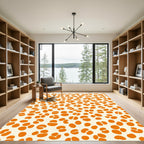 Orange Cream Spot Cluster Rug