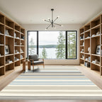 Neutral Tones Horizontal Stripe Rug