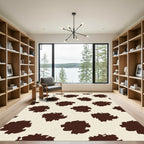 Brown Beige Blotches Contemporary Rug