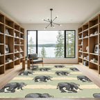Gray Elephant Savannah Stripe Repeat Rug