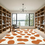 Terracotta Spots Organic Arrangement Rug