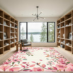 Pink Blooming Branches Floral Wonder Rug