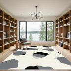 Monochromatic Abstract Spots Rug