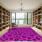 Bold Pink Organic Blob Spots Rug