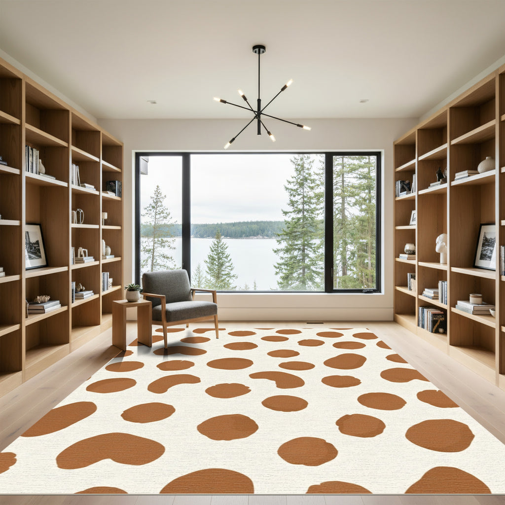 Brown Spotty Organic Texture Rug