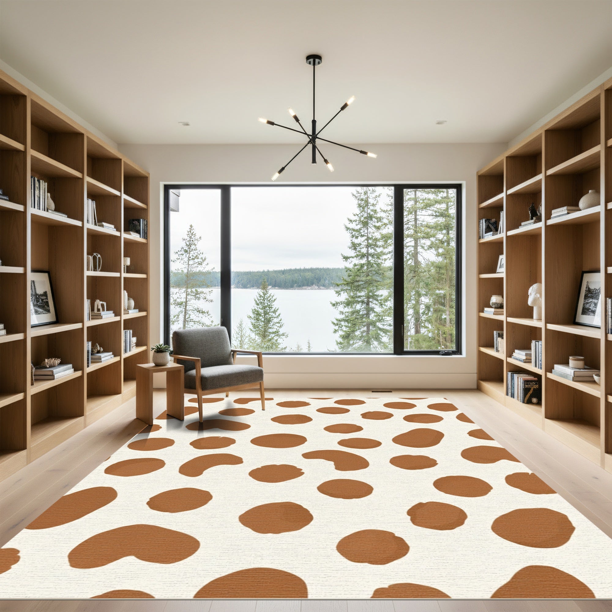 Brown Spotty Organic Texture Rug