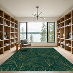 Emerald Gold Botanicals Leaf Rug