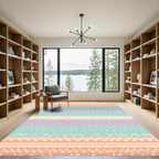 Pastel Boho Stripe Medley Rug