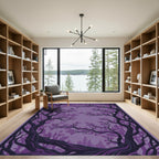 Mystic Purple Gnarled Woodland Bird Rug