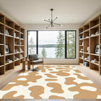 Toffee White Organic Spots Rug