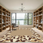 Earthy Camo Abstract Border Rug