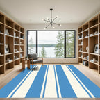 Classic Cerulean Stripe Rug