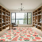 Coral Garden Floral Whimsical Rug