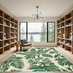 Verdant Leafy Rainforest Canopy Rug