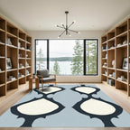 Cream Midnight Quatrefoil Lattice Rug