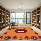 Cheery Bear Forest Border Rug
