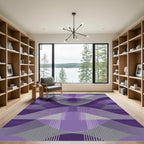 Amethyst Waves Geometric Harmony Rug