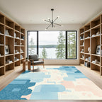 Abstract Geometric Pastel Blend Rug