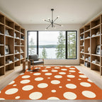 Terracotta White Polka Dot Classic Rug