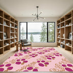 Pink Berry Blossom Vine Rug