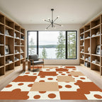 Checkerboard Clay Polka Dot Rug