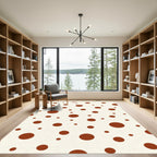 Brown Polka Dot Scatter Rug