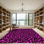 Playful Pink Leopard Scatter Rug