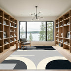 Monochromatic Geometric Abstract Arc Rug