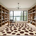 Brown Spots Cream Background Spots Rug