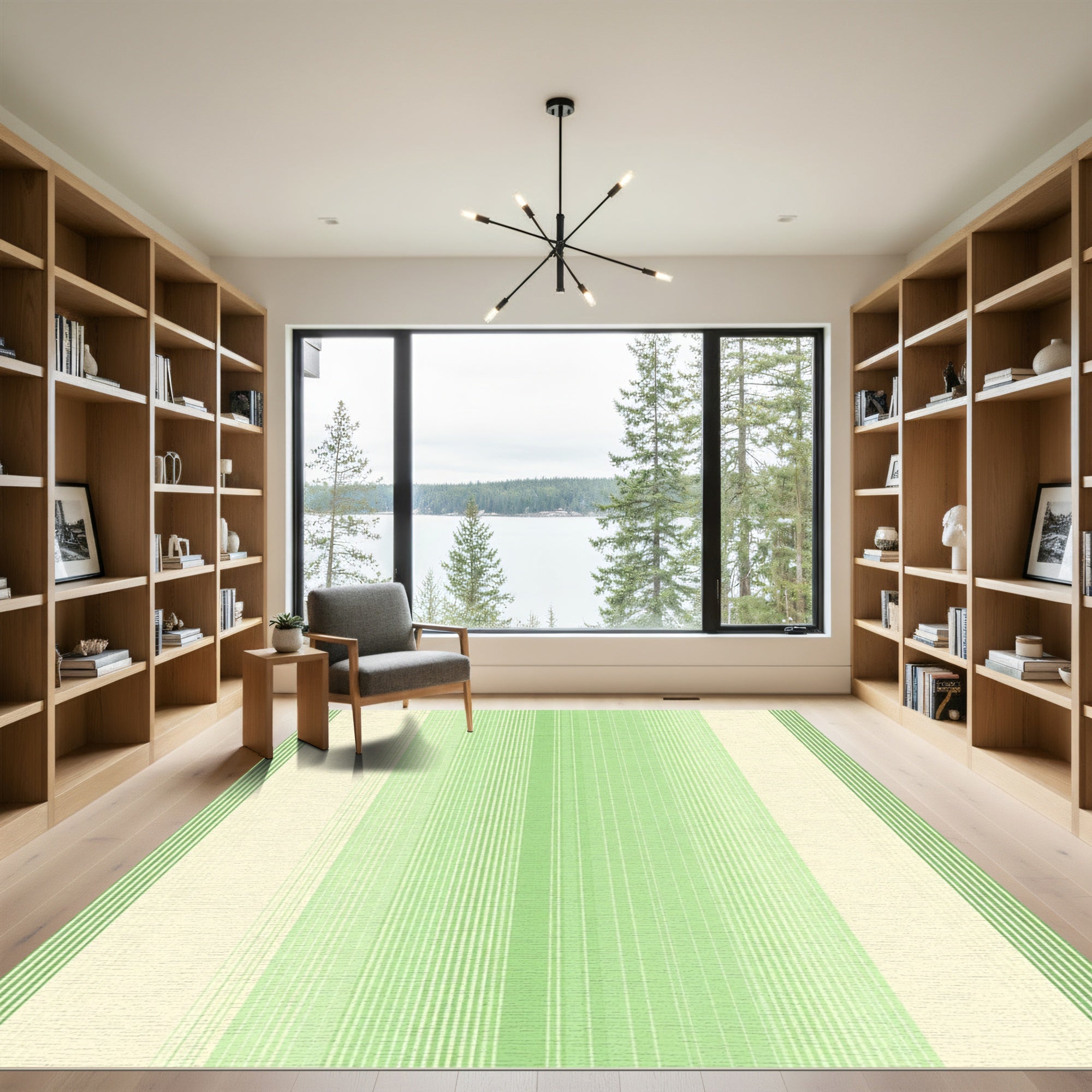 Verdant Graduated Stripe Ombre Rug